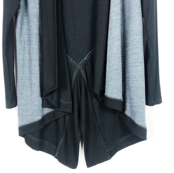 NWT Karen Kane Double Knit Open Face Cardigan | Black Gray | Size Small - Picture 3 of 12